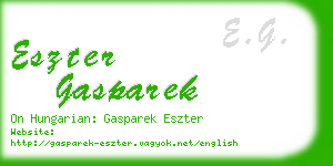 eszter gasparek business card